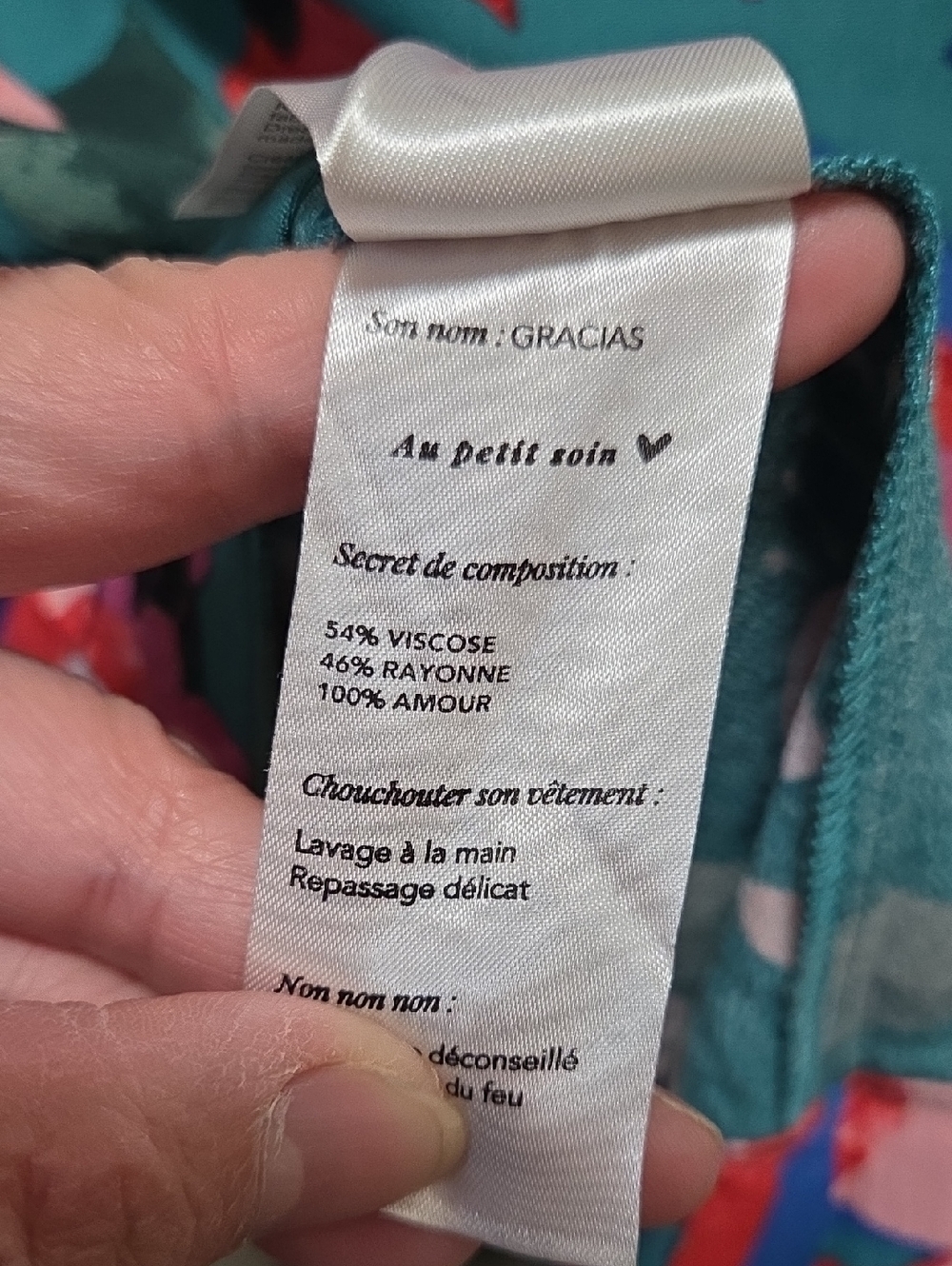 NWT Grace & Mila Teal Floral V-Neck Shift Dress Oversized Boho Cottagecore Flowy - Picture 10 of 12
